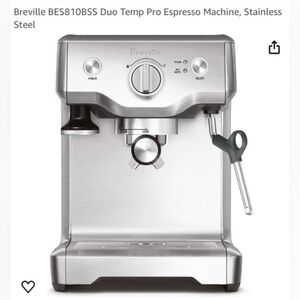 Breville Duo Temp Pro Espresso Machine, stainless steel